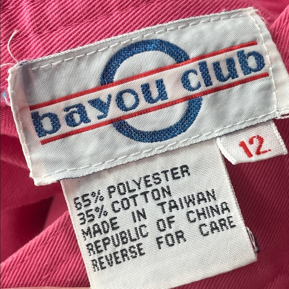 Vintage 80s 90s Bayou Club Coral Pink Pleated Midi Skirt Size 12 Made in Taiwan - Picture 6 of 6